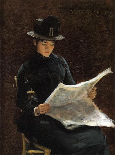 The Morning News, by William Merritt Chase